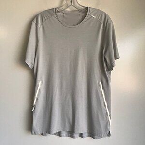 Lululemon Gray Short Sleeve Lightweight Reflective Running Shirt Men's Medium